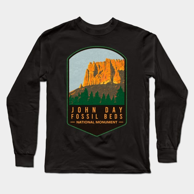 John Day Fossil Beds National Monument Long Sleeve T-Shirt by JordanHolmes